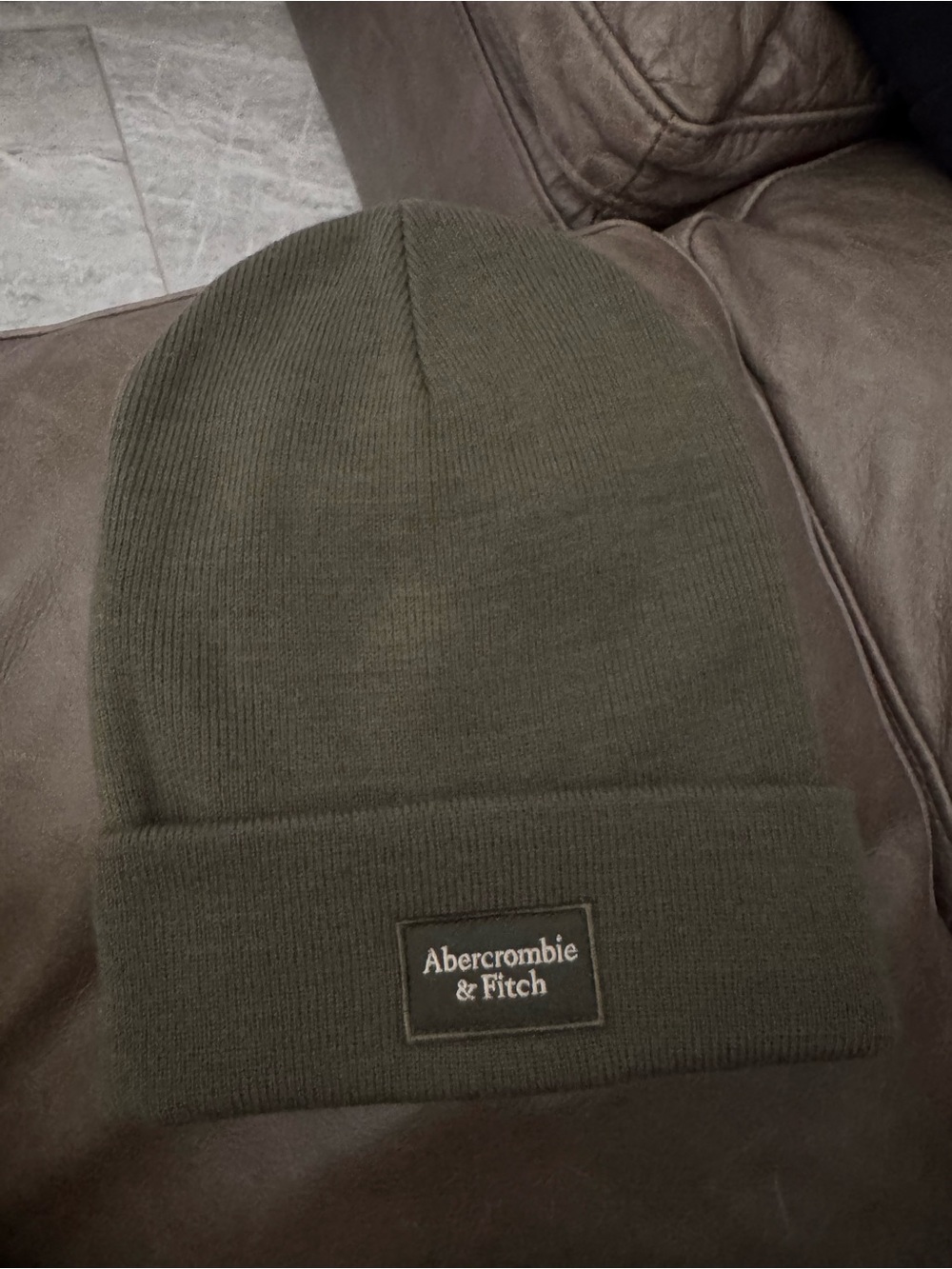 Abercrombie & Fitch Olive Knit Cuff Beanie